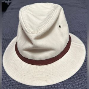 Eddie Bauer | Vintage Canvas Beige Fedora Hat, Unisex Size Medium